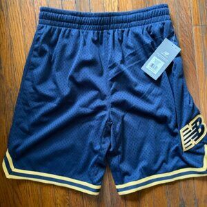 NWT Boys New Balance Navy/Gold Basketball Shorts Size XL (18/20)